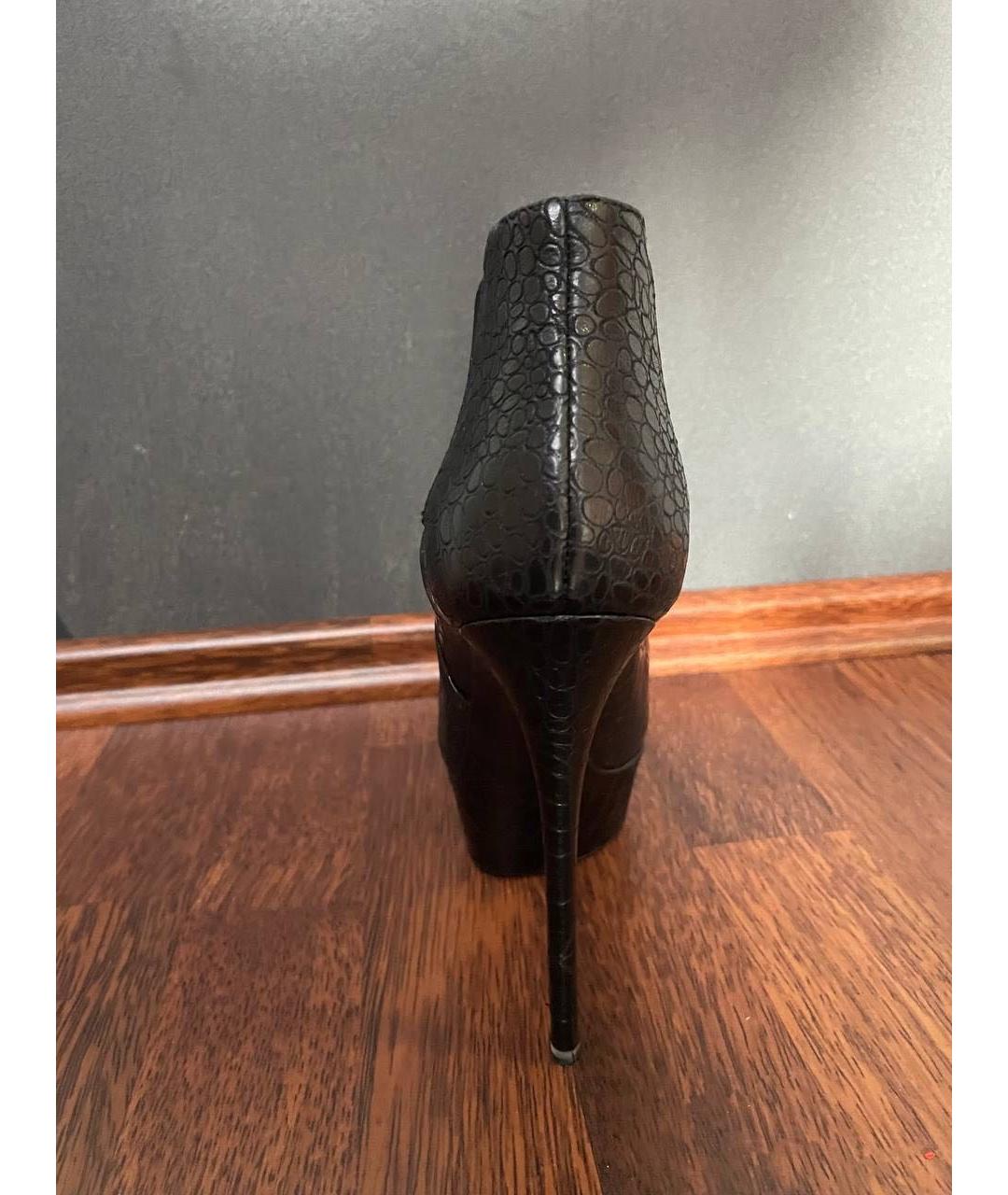 CASADEI Черные ботильоны из экзотической кожи, фото 3