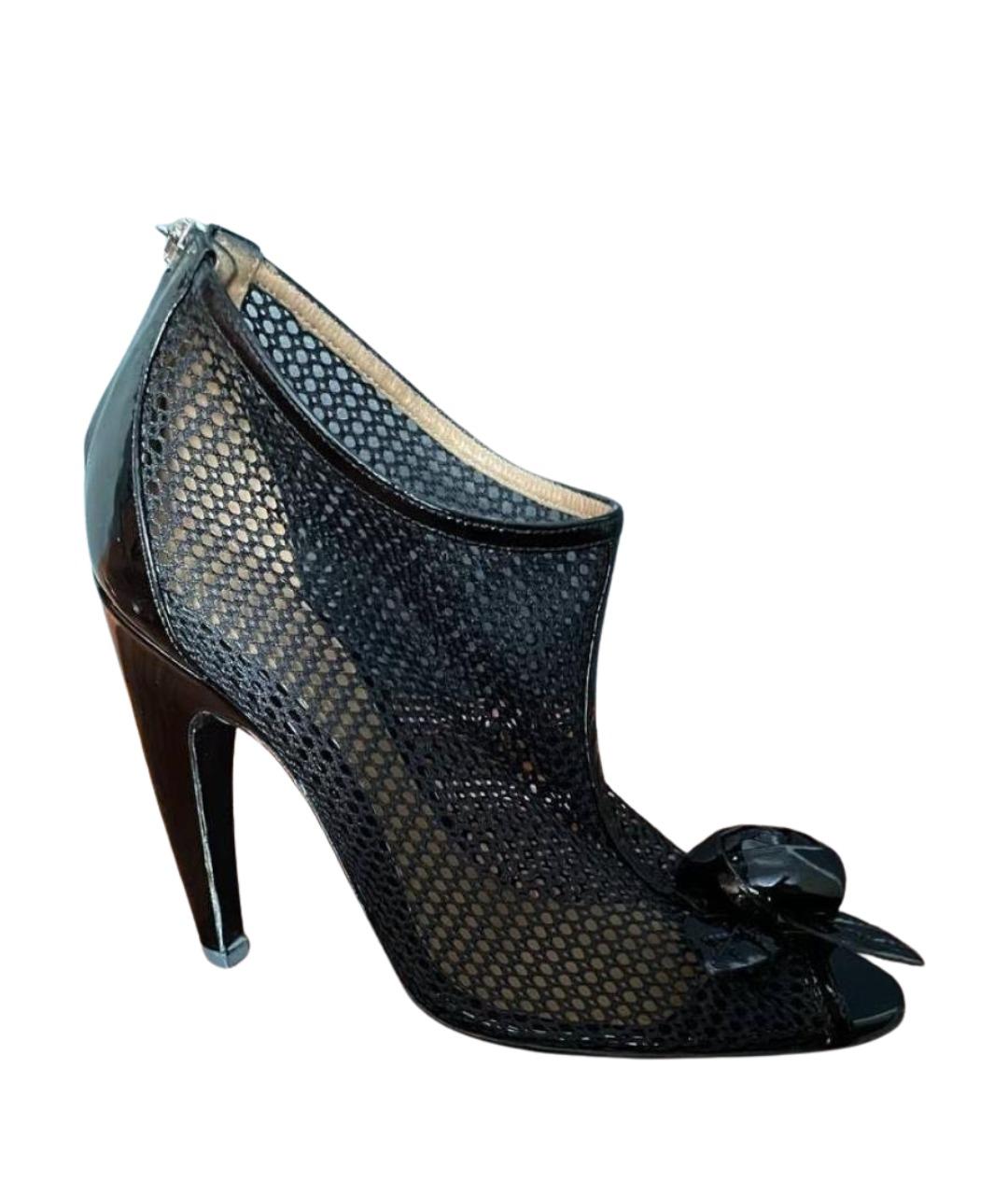 SERGIO ROSSI Черные ботильоны из лакированной кожи, фото 1