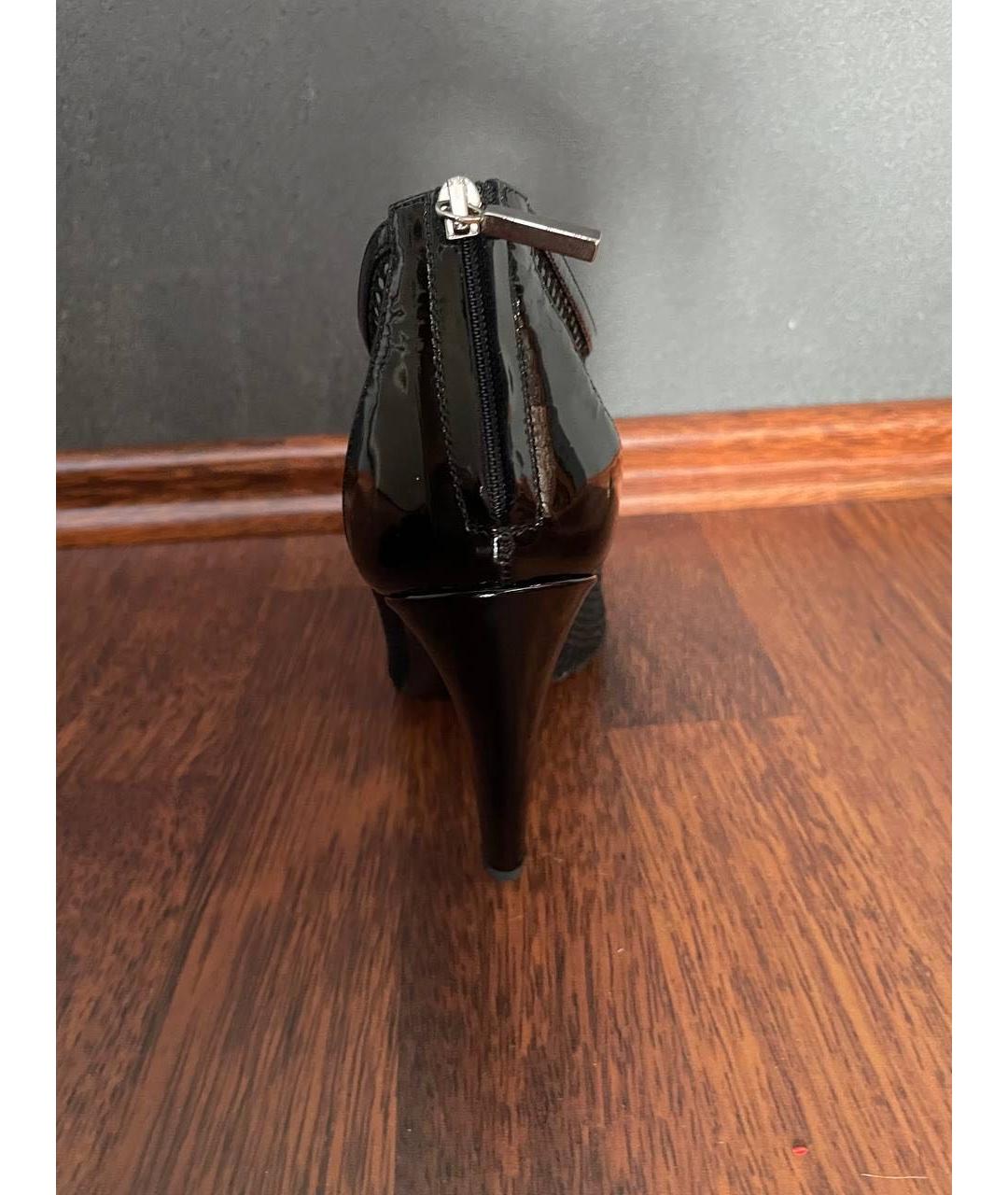SERGIO ROSSI Черные ботильоны из лакированной кожи, фото 3