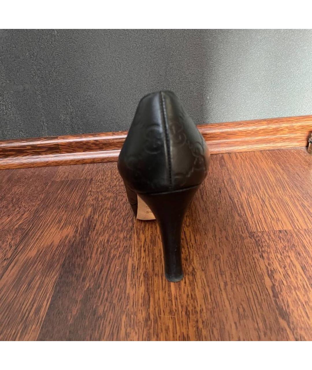 GUCCI Черные кожаные туфли, фото 3