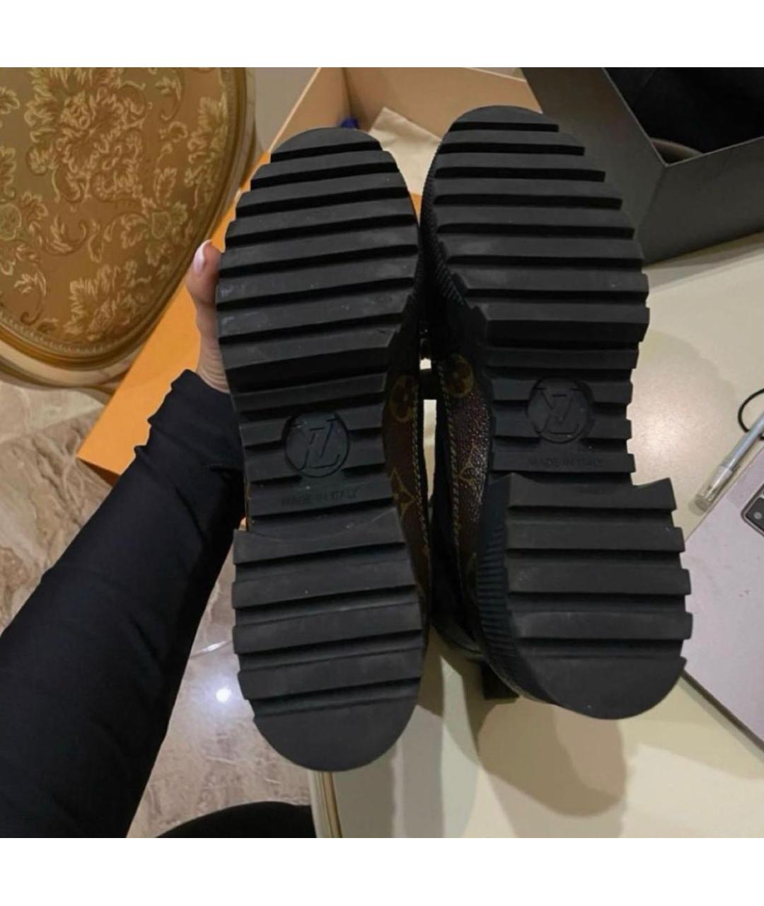 LOUIS VUITTON Черные кожаные ботинки, фото 5