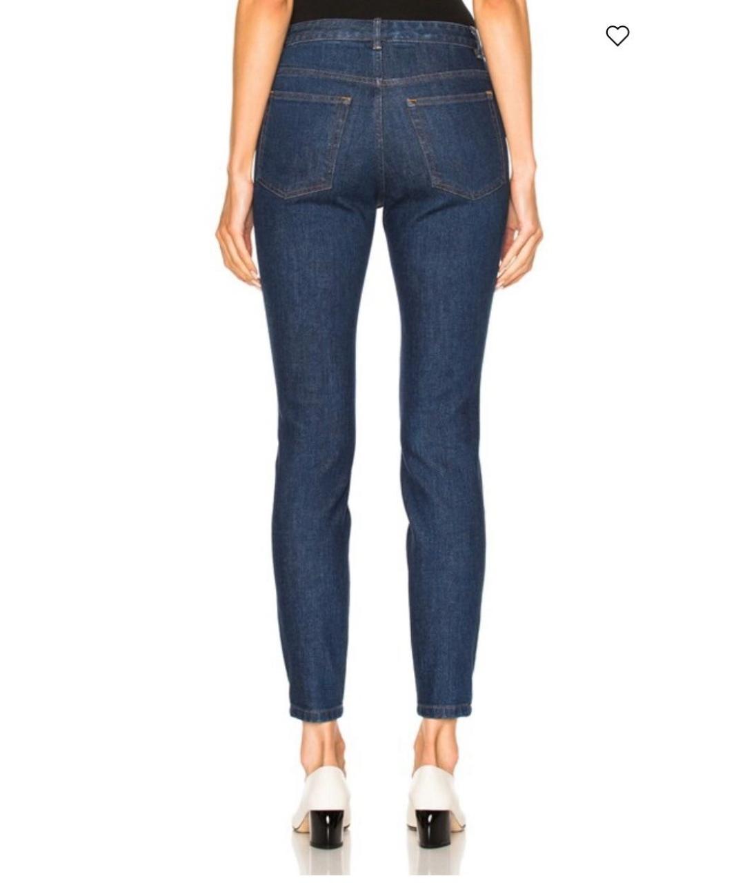 A.P.C. Темно-синие хлопко-полиэстеровые джинсы слим, фото 7