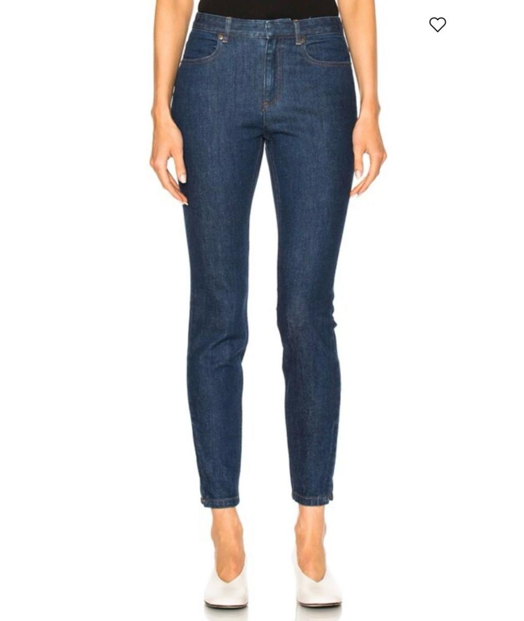 A.P.C. Темно-синие хлопко-полиэстеровые джинсы слим, фото 6