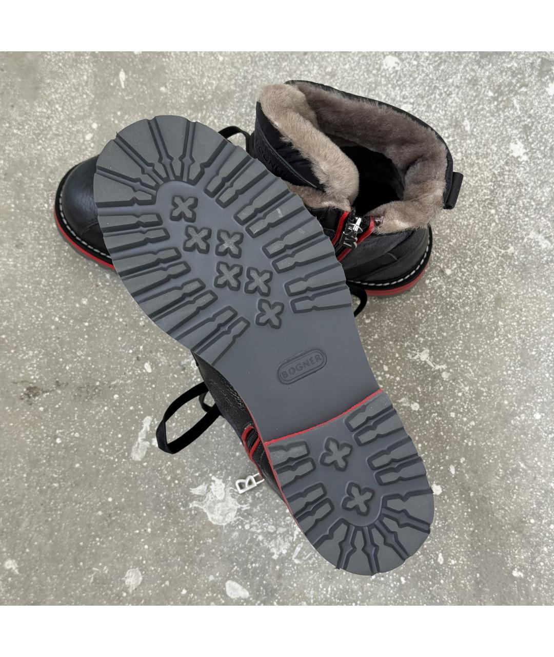 BOGNER Синие кожаные высокие ботинки, фото 8