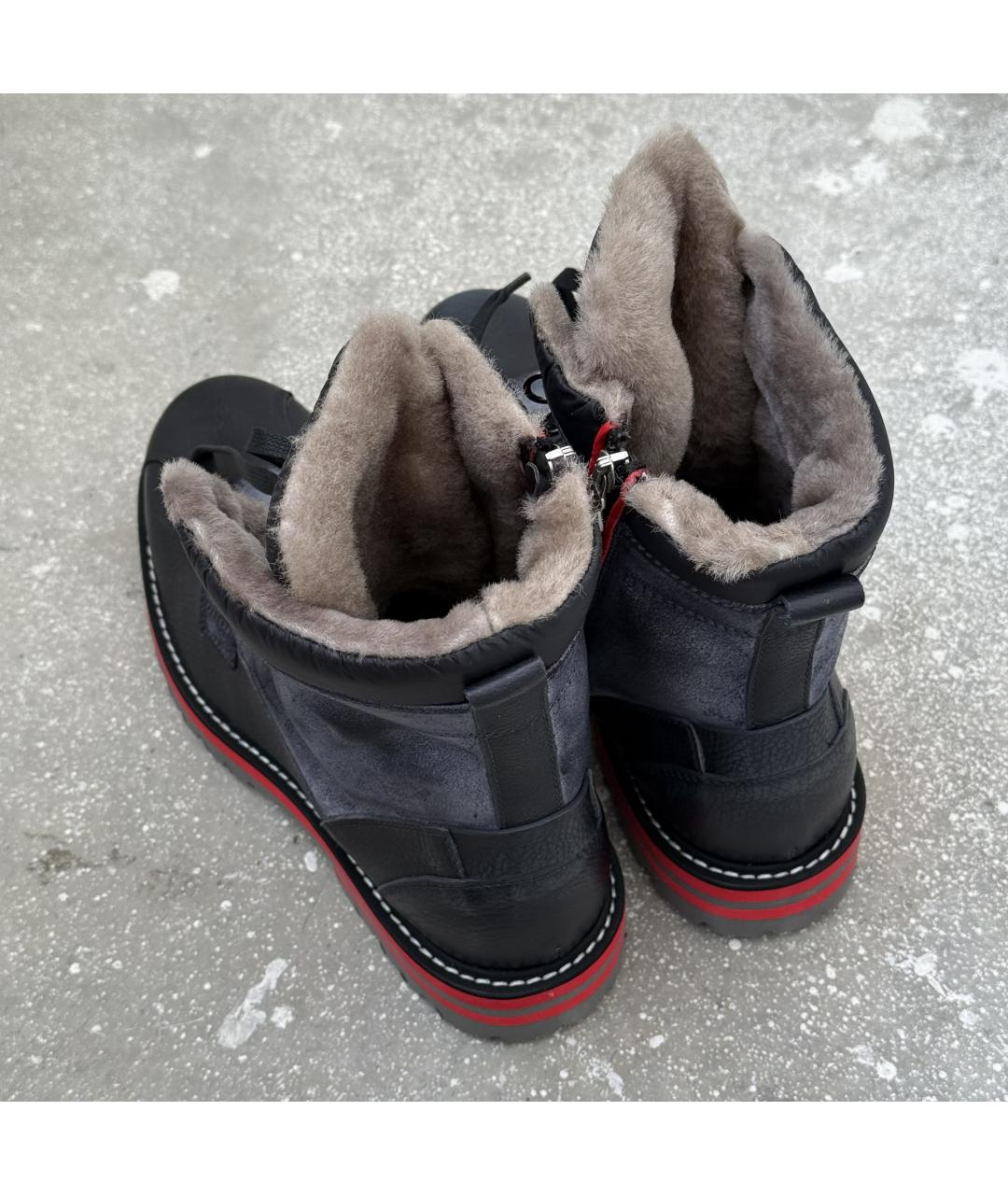 BOGNER Синие кожаные высокие ботинки, фото 6