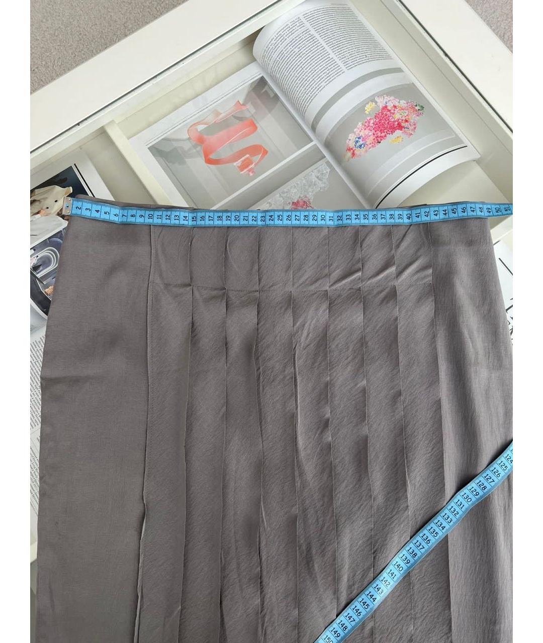 BRUNELLO CUCINELLI Серая юбка макси, фото 7