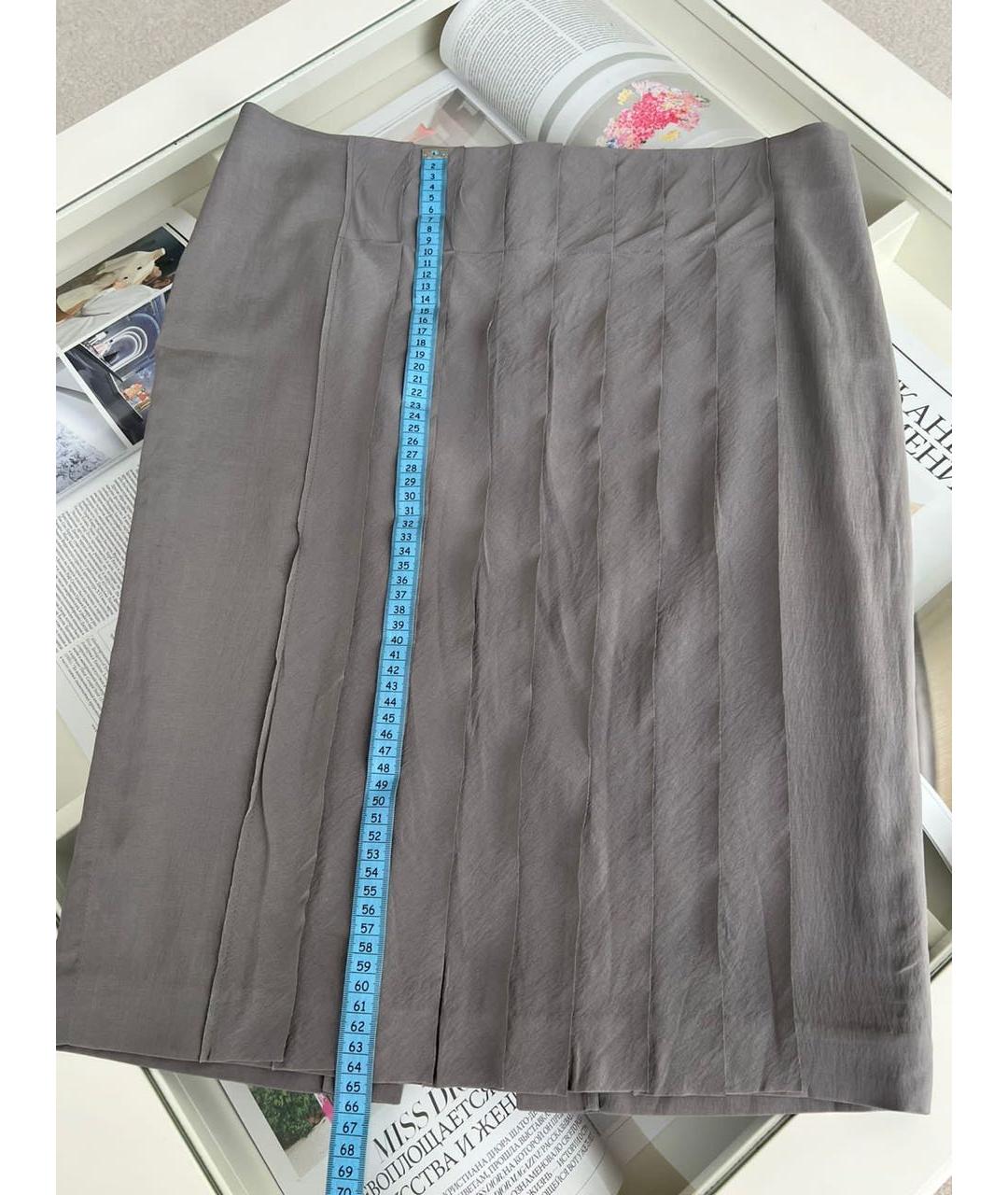 BRUNELLO CUCINELLI Серая юбка макси, фото 8