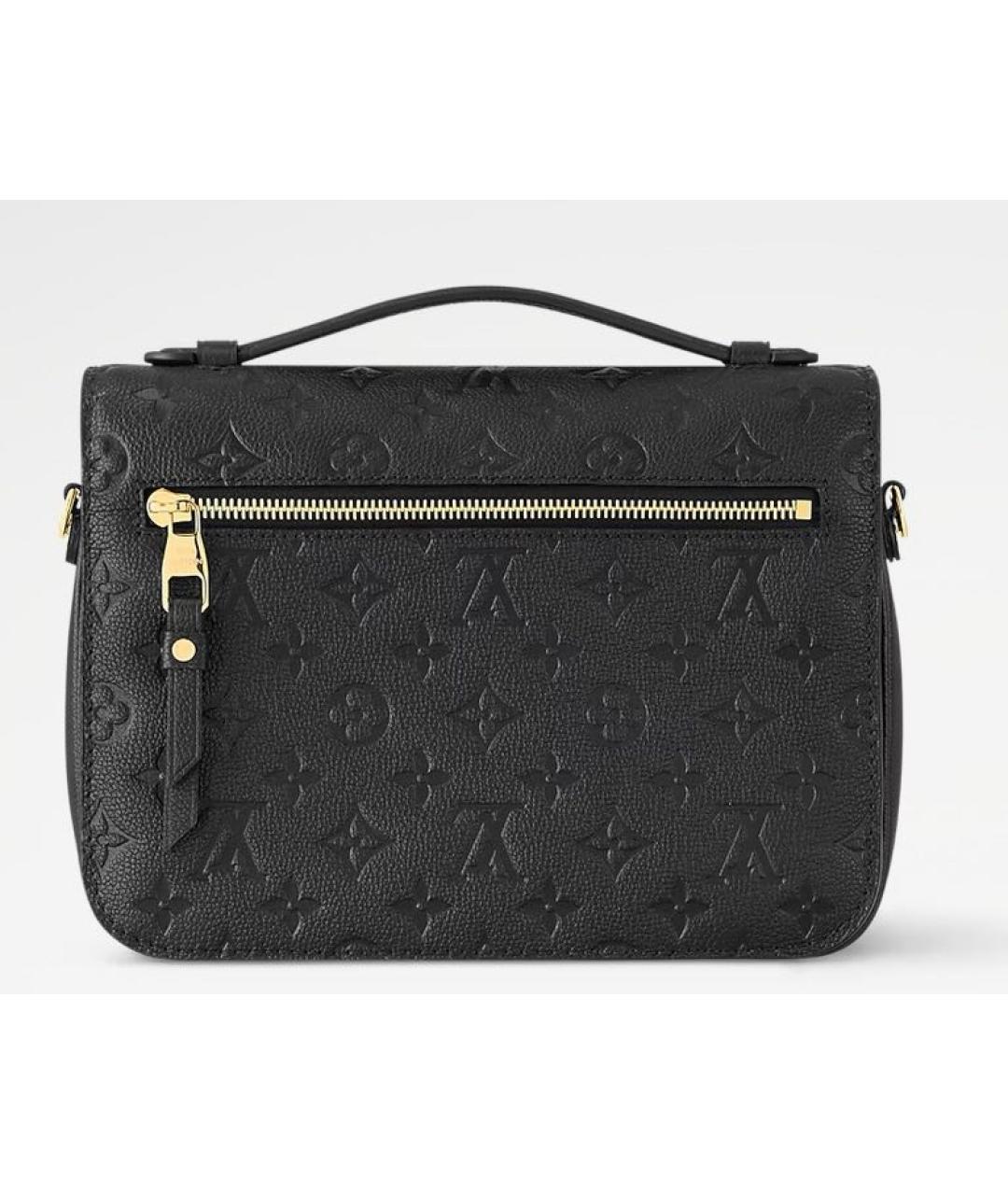 LOUIS VUITTON Черная кожаная сумка с короткими ручками, фото 3