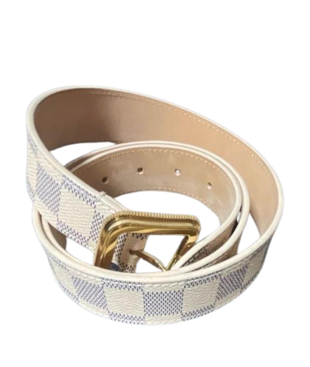 LOUIS VUITTON Белый кожаный ремень, фото 1