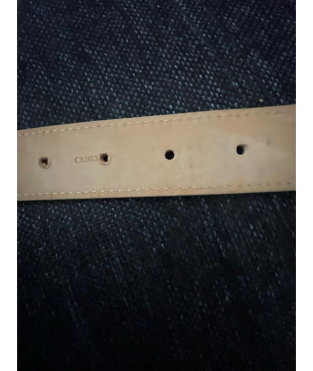 LOUIS VUITTON Белый кожаный ремень, фото 4