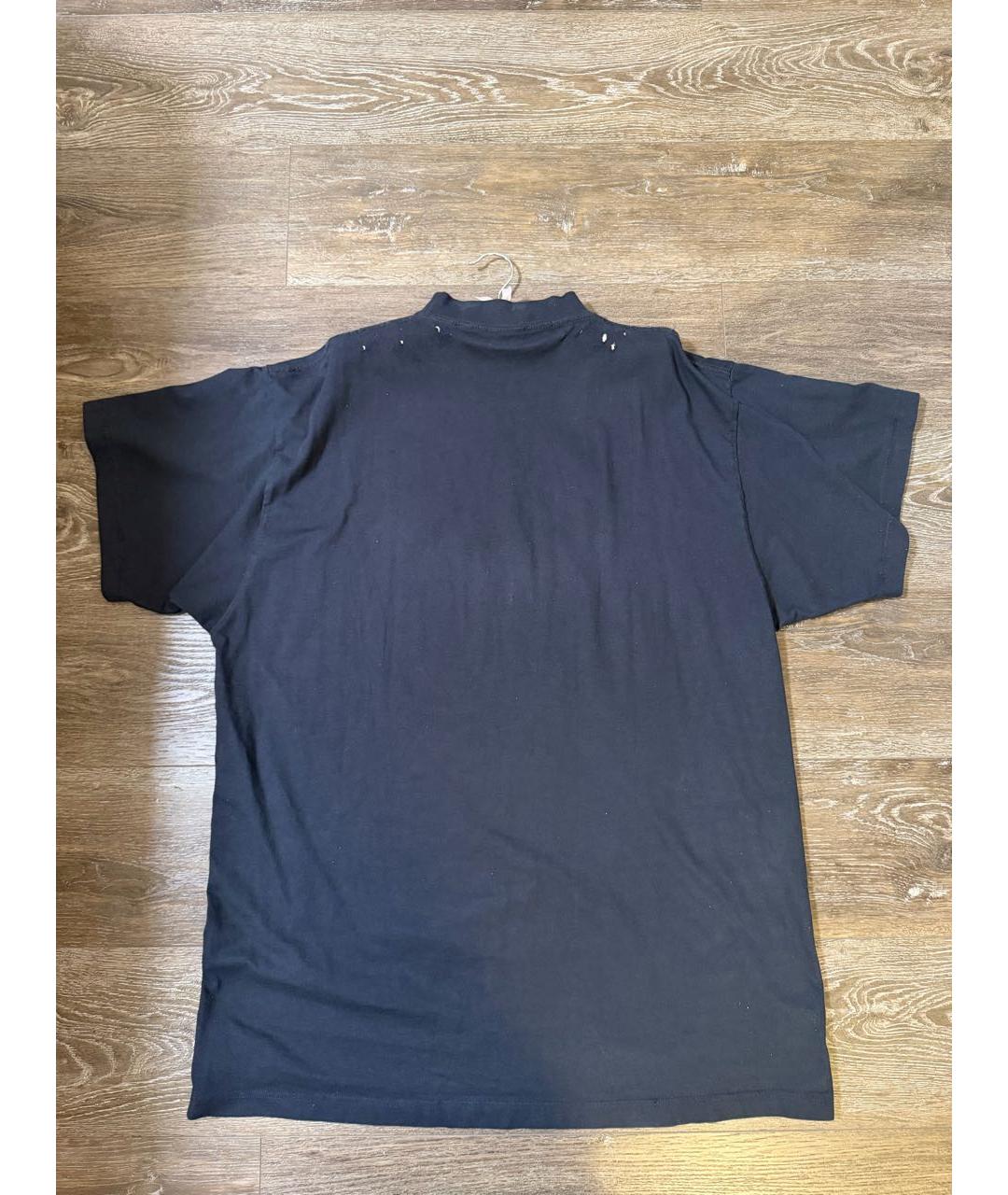 BALENCIAGA Черная хлопковая футболка, фото 5