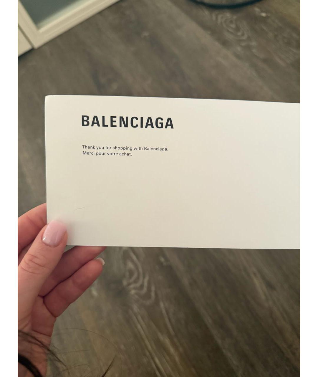 BALENCIAGA Черная хлопковая футболка, фото 8