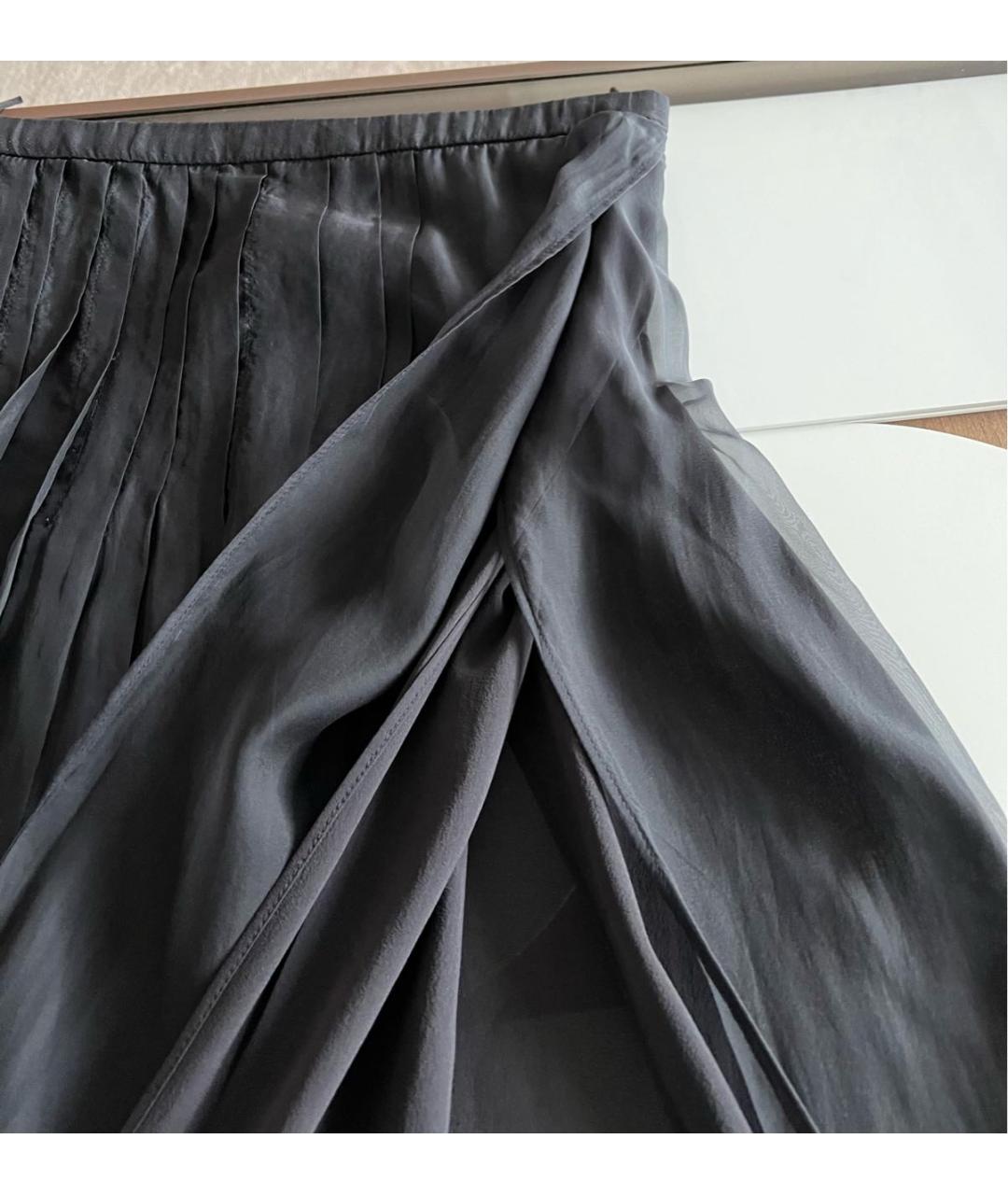 BRUNELLO CUCINELLI Антрацитовая юбка макси, фото 7