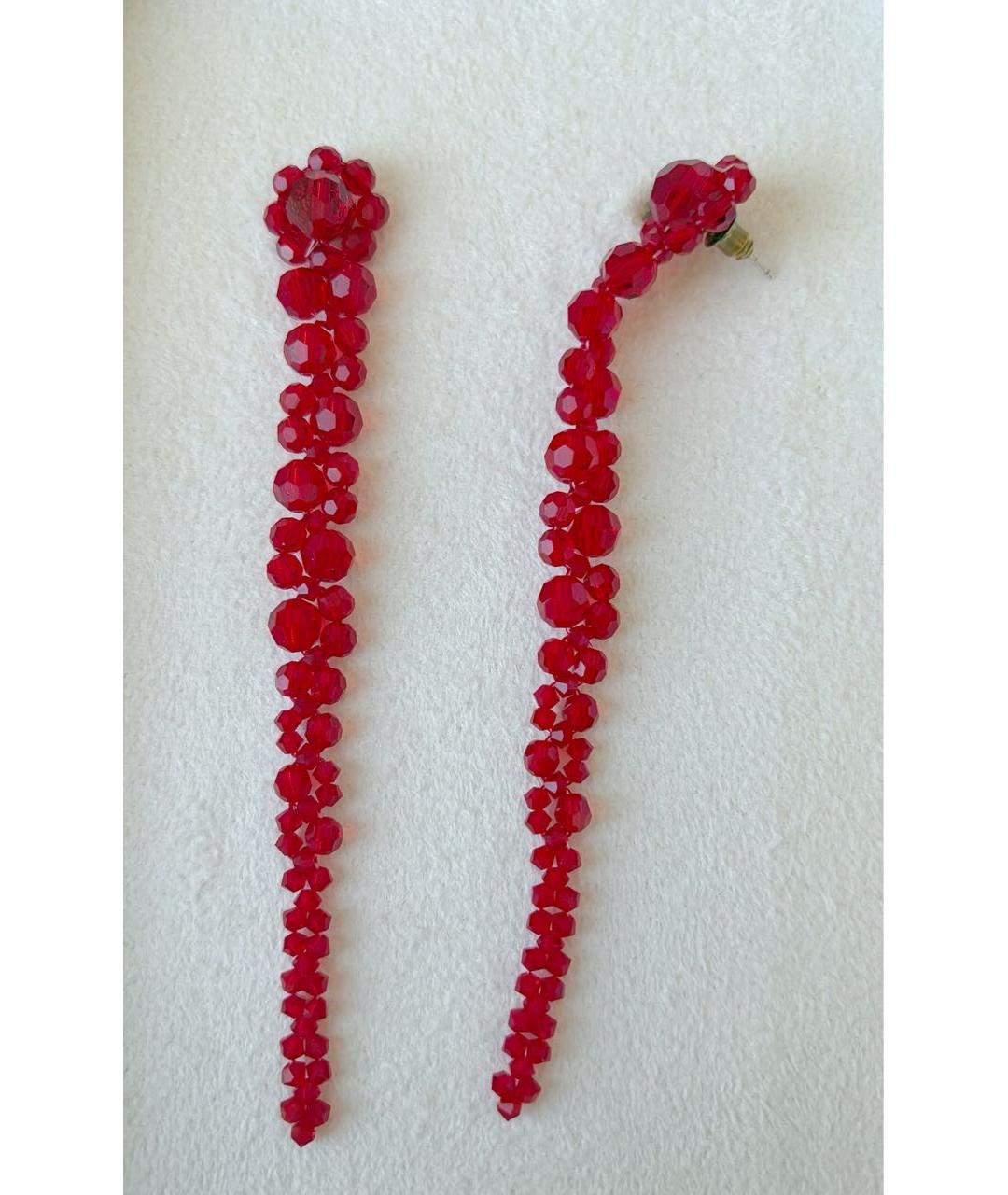 SIMONE ROCHA Красные стеклянные серьги, фото 3