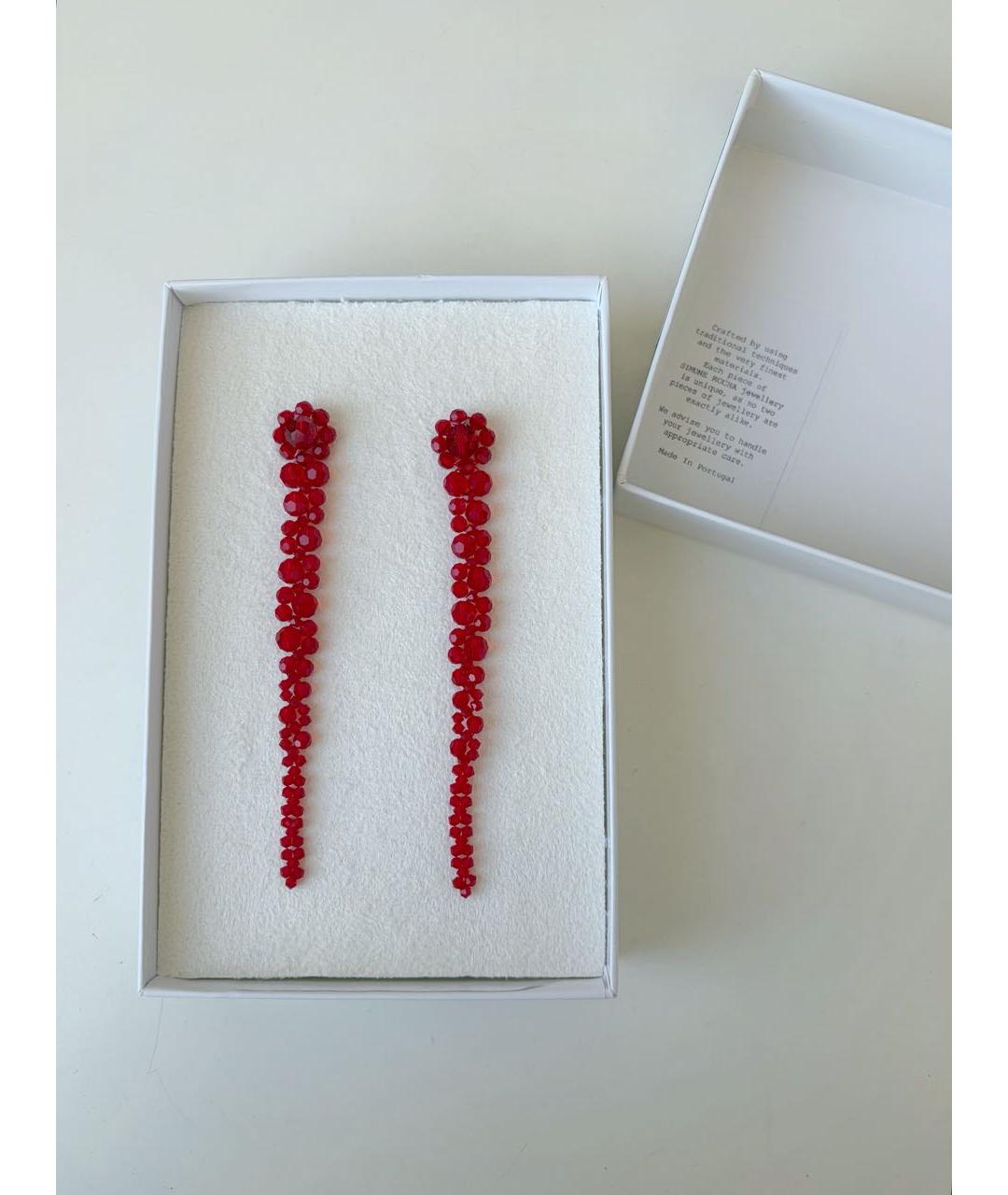 SIMONE ROCHA Красные стеклянные серьги, фото 2