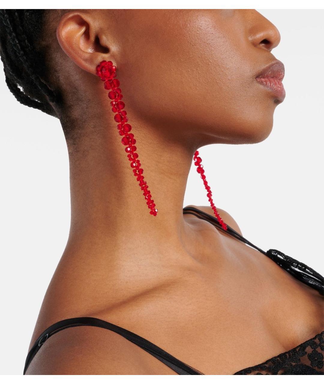SIMONE ROCHA Красные стеклянные серьги, фото 6