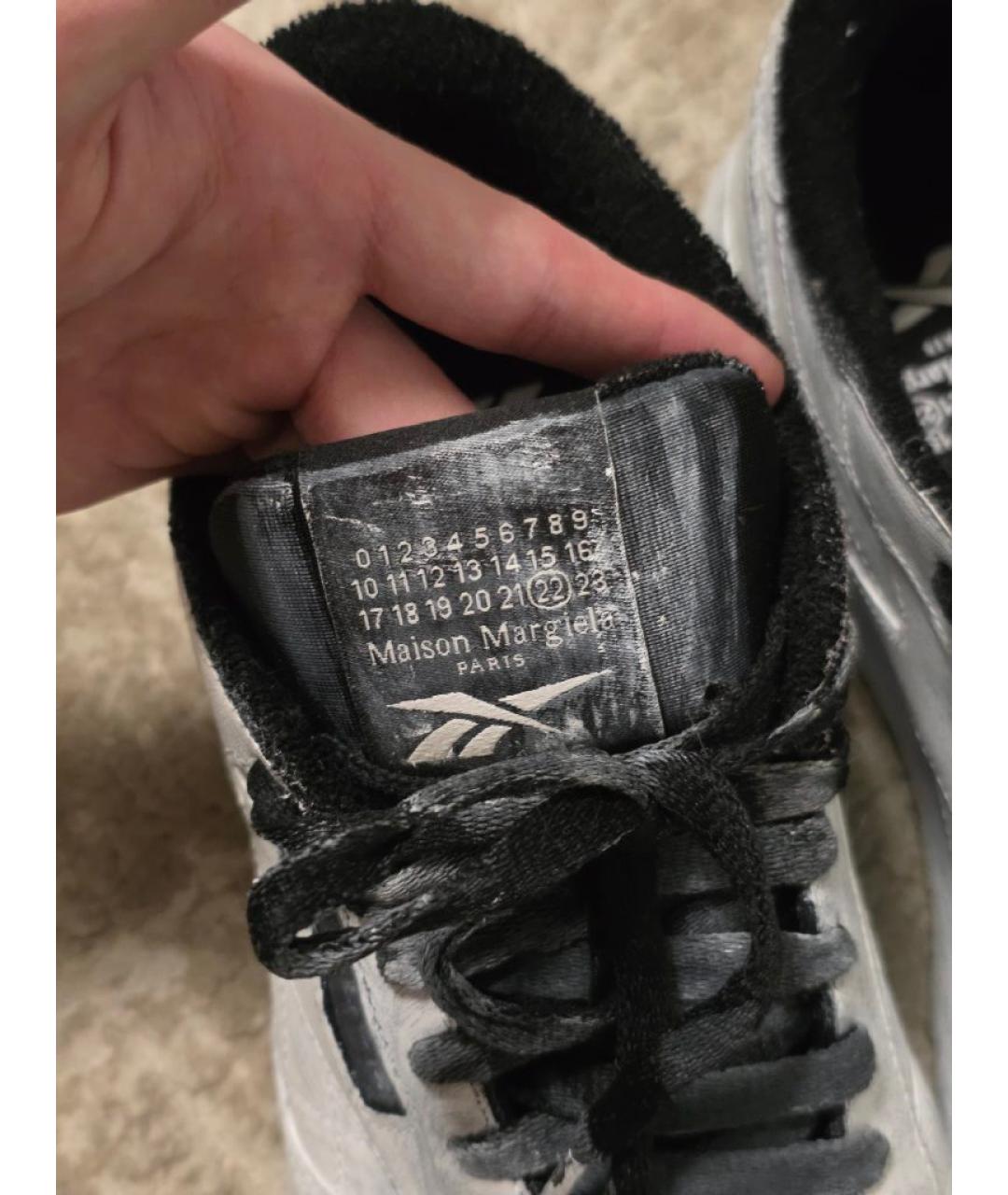 MAISON MARGIELA Белые кожаные низкие кроссовки / кеды, фото 6