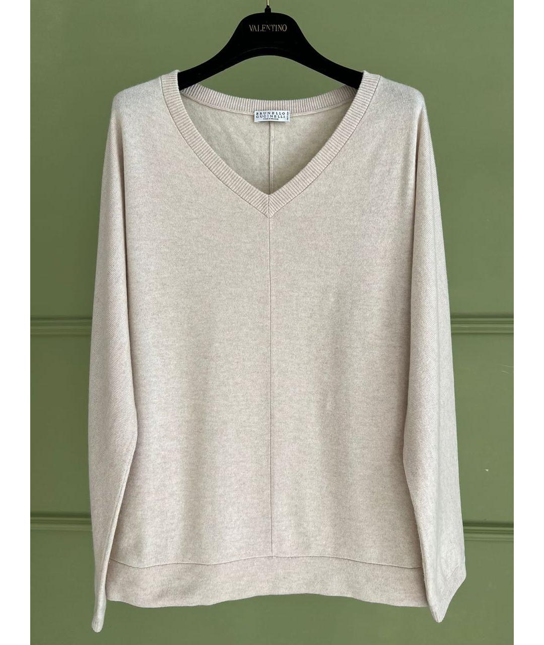 BRUNELLO CUCINELLI Бежевый джемпер / свитер, фото 9