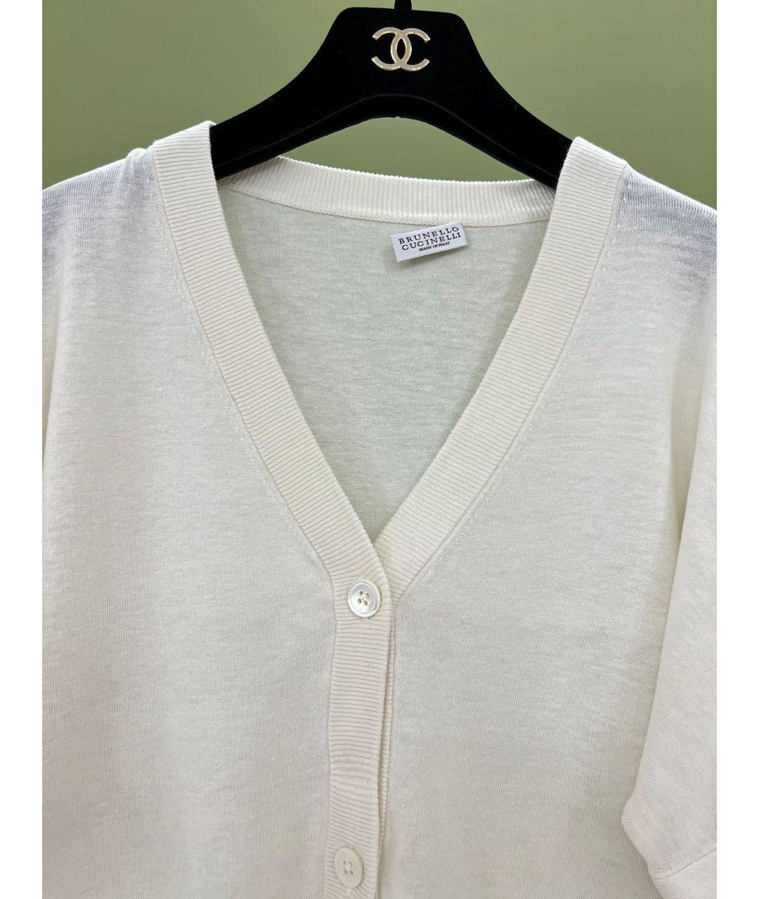 BRUNELLO CUCINELLI Бежевая футболка, фото 7