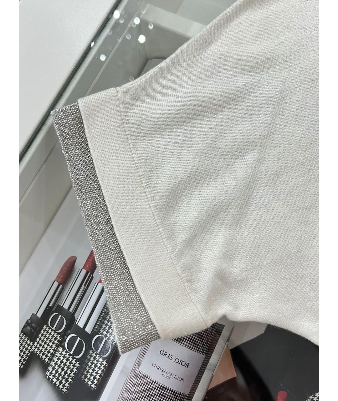 BRUNELLO CUCINELLI Бежевая футболка, фото 5