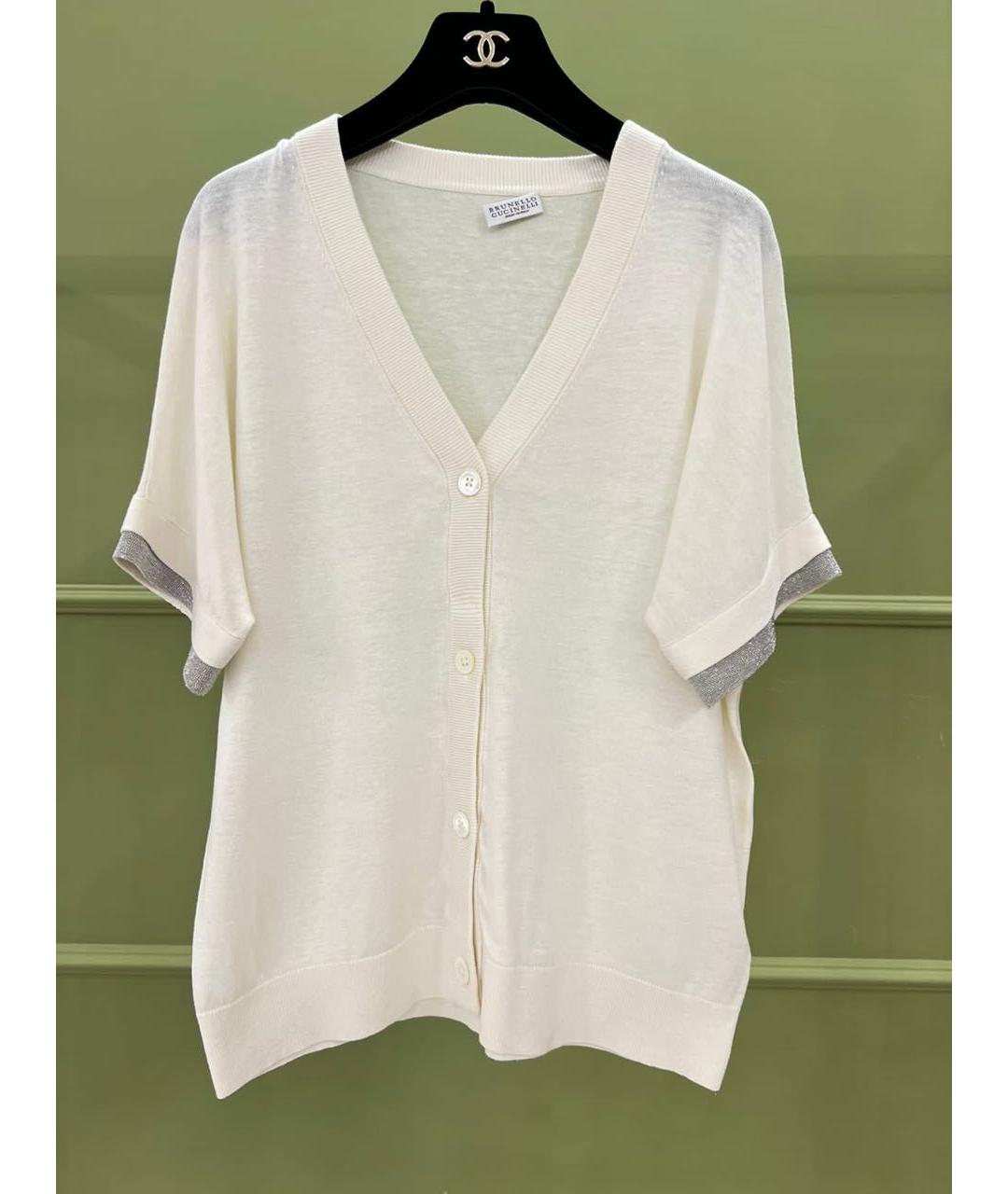 BRUNELLO CUCINELLI Бежевая футболка, фото 8