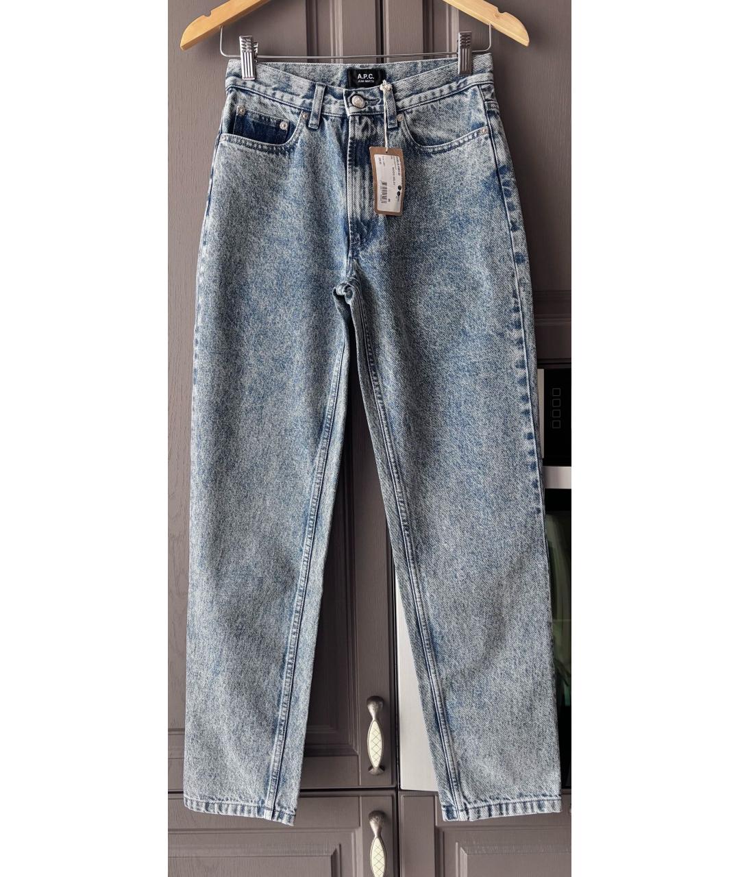 A.P.C. Синие хлопковые джинсы слим, фото 8