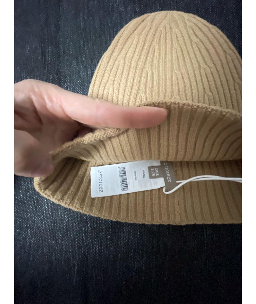 12 STOREEZ Бежевая шерстяная шапка, фото 3