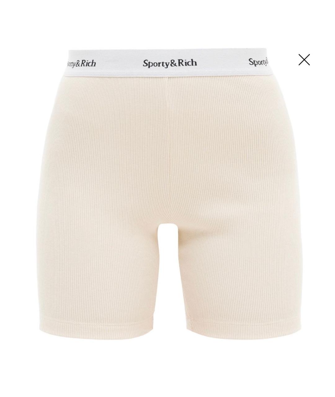 SPORTY AND RICH Бежевые хлопковые шорты, фото 8