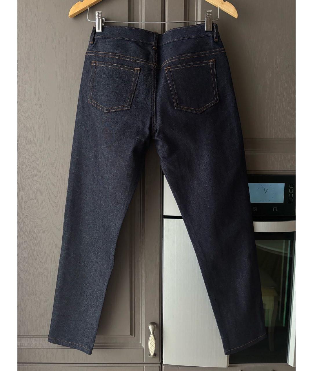 A.P.C. Темно-синие хлопко-полиэстеровые джинсы слим, фото 2