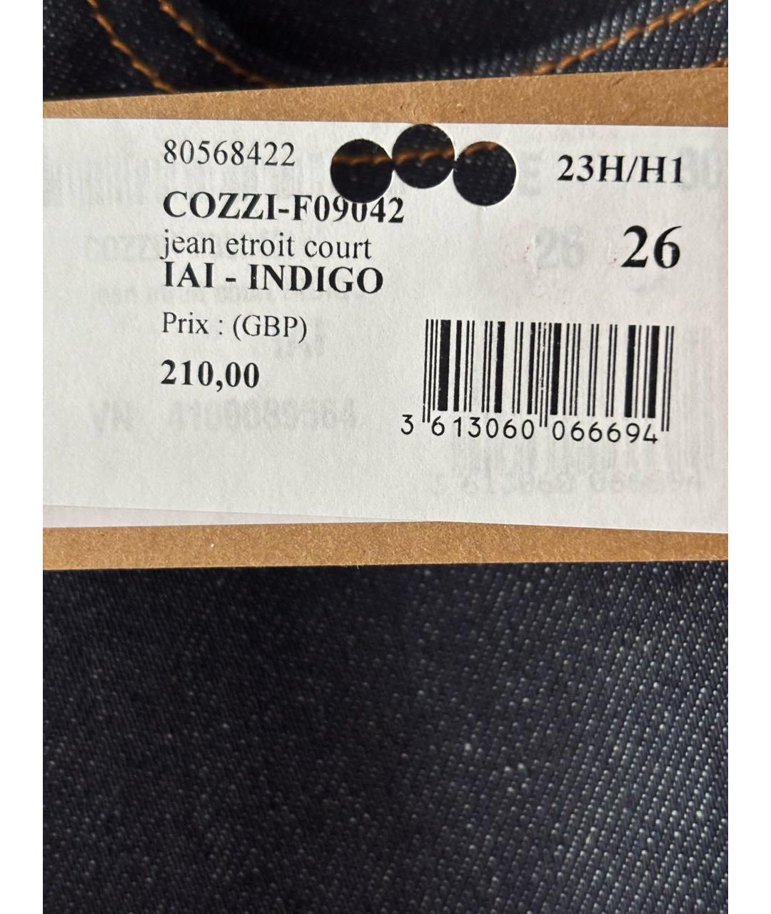 A.P.C. Темно-синие хлопко-полиэстеровые джинсы слим, фото 4