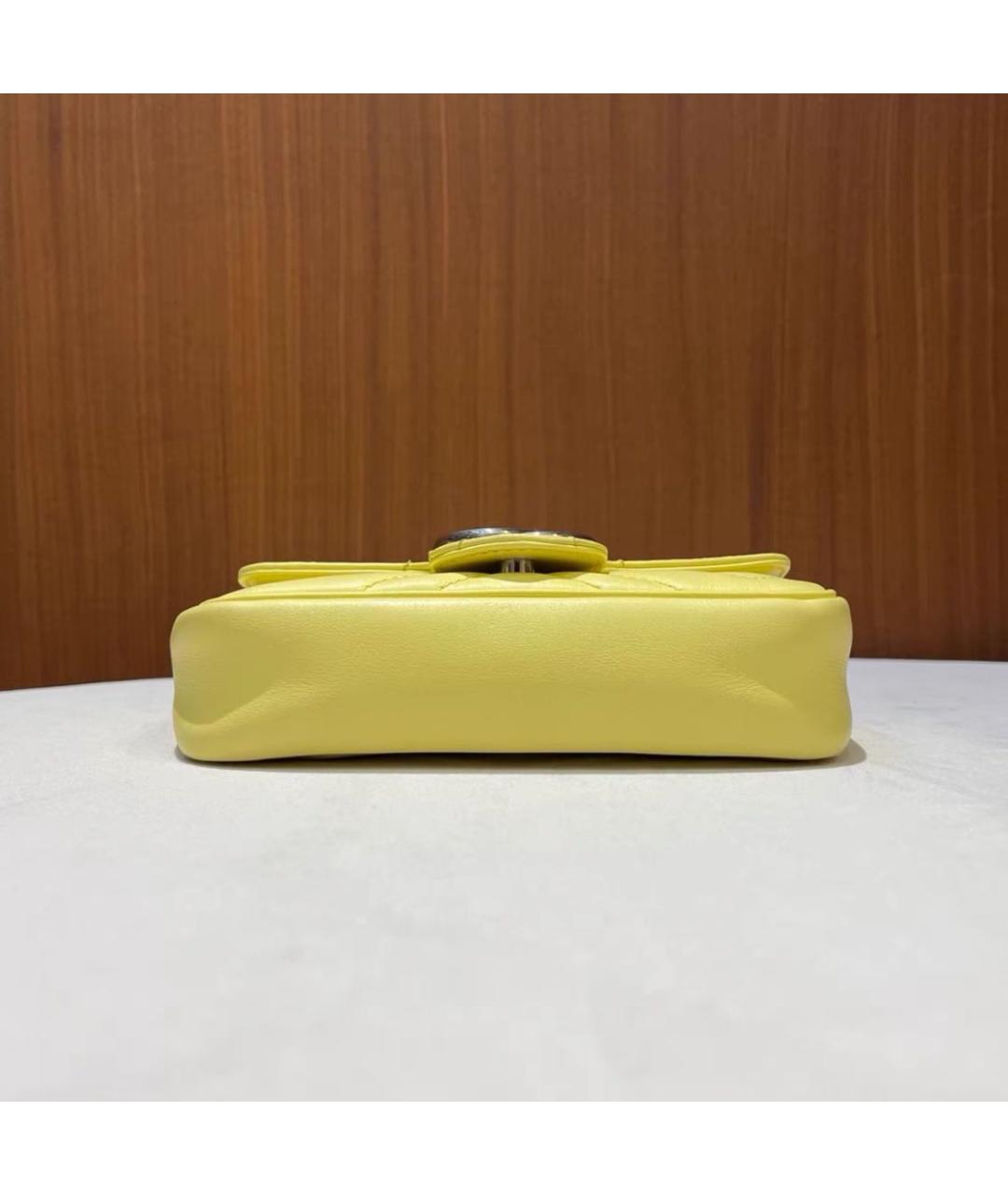 GUCCI Желтая кожаная сумка через плечо, фото 6
