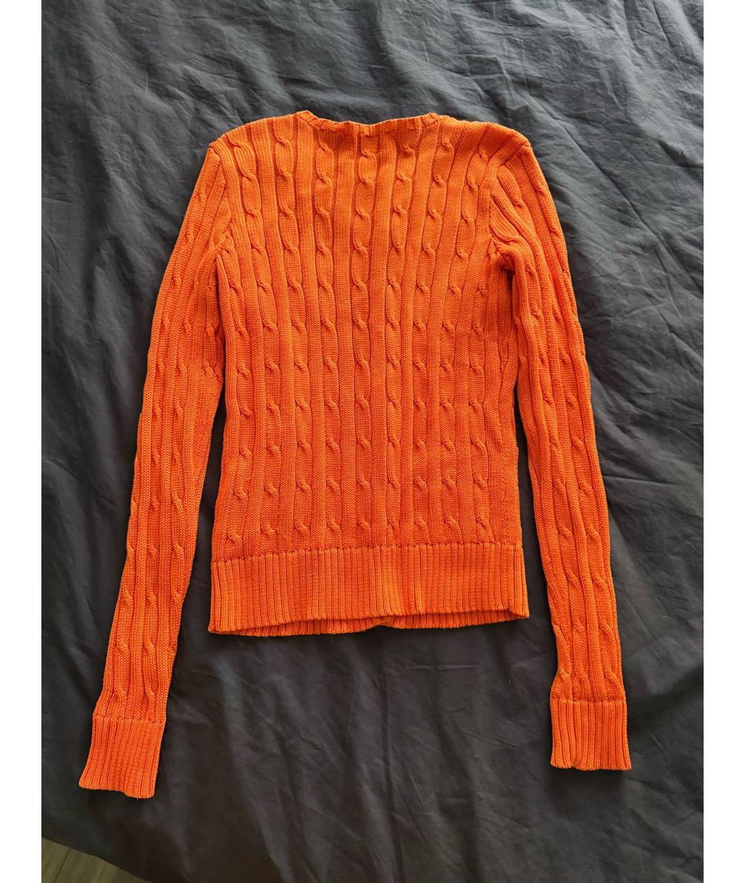 RALPH LAUREN Оранжевый хлопковый кардиган, фото 2