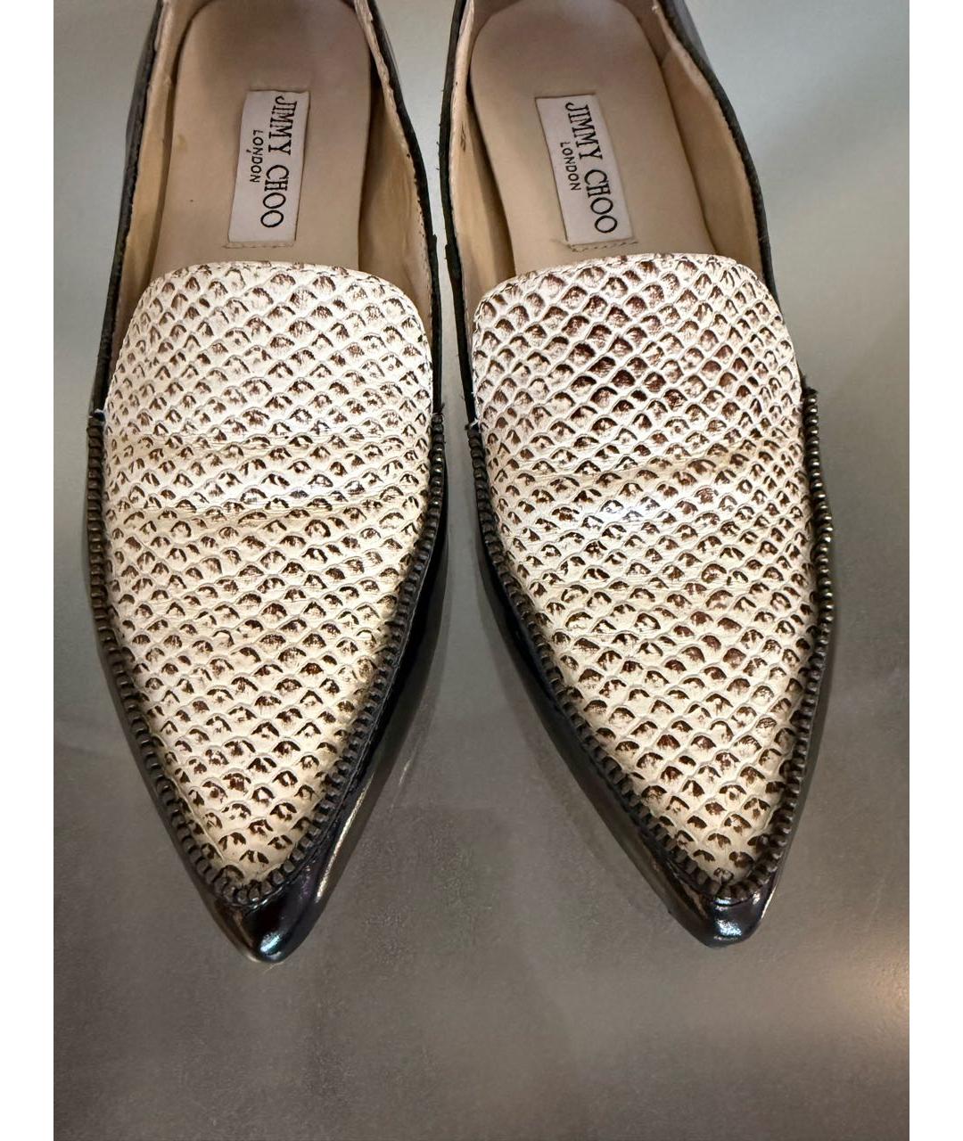 JIMMY CHOO Черные балетки из лакированной кожи, фото 5