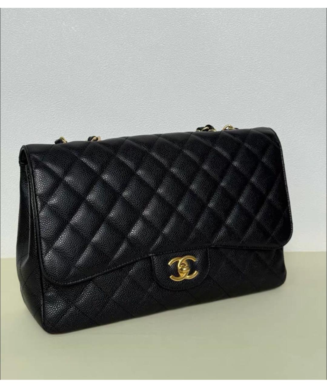 CHANEL Черная кожаная сумка через плечо, фото 3