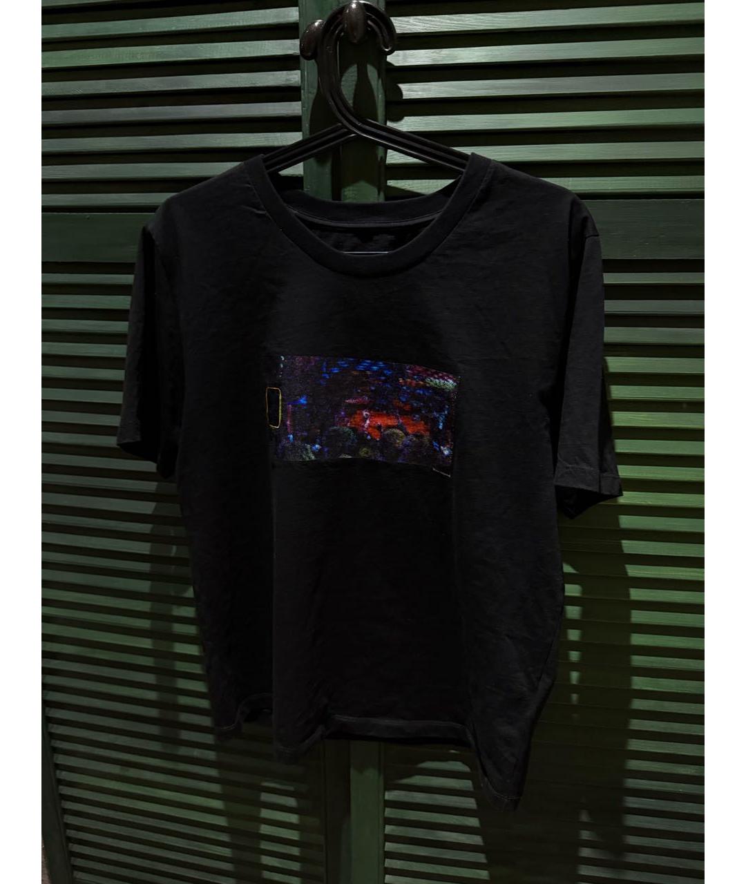 MM6 MAISON MARGIELA Черная хлопко-полиэстеровая футболка, фото 5