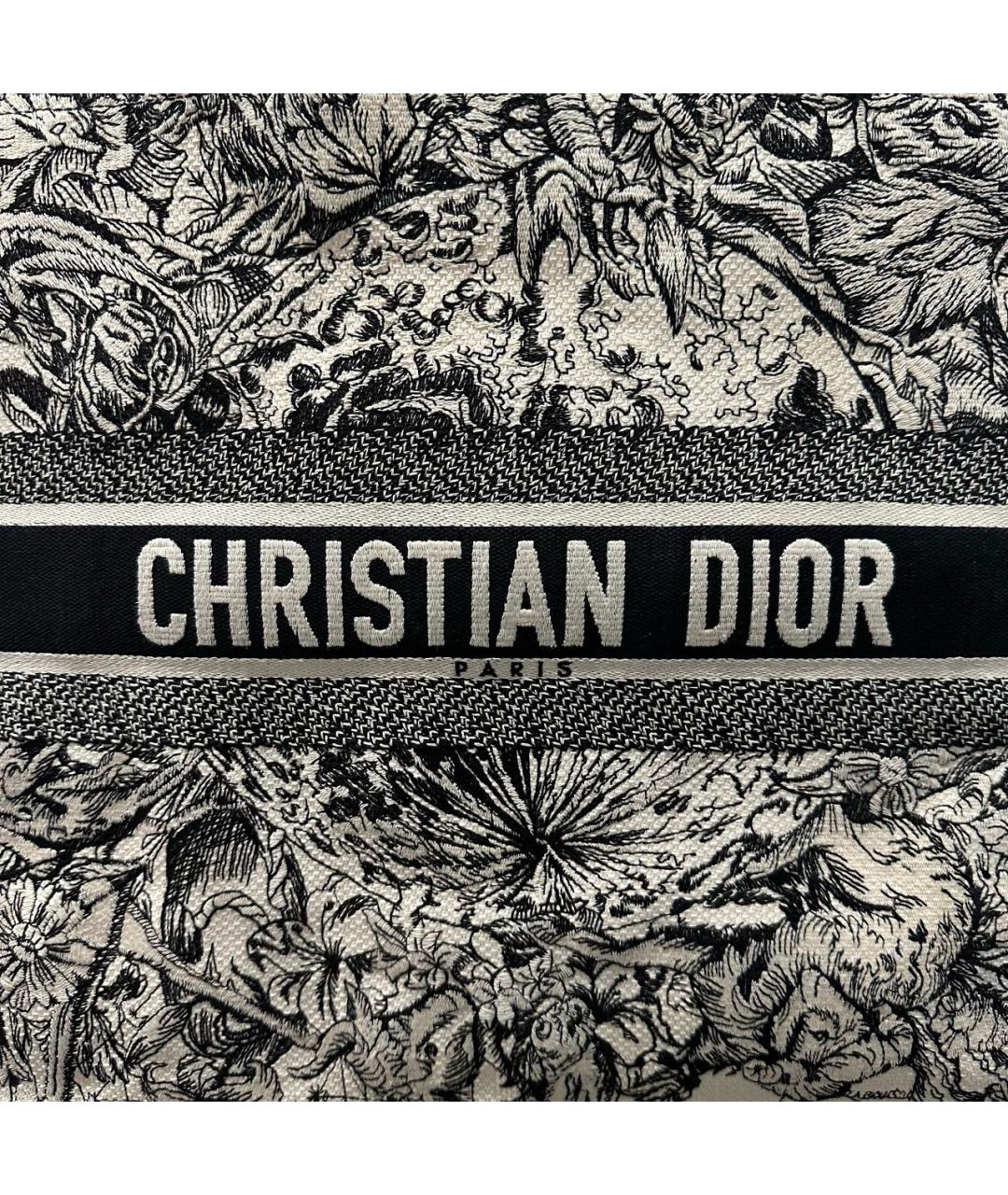 CHRISTIAN DIOR Бежевая жаккардовая сумка тоут, фото 2