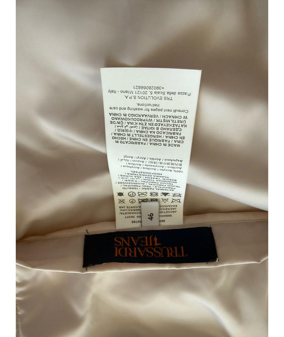 TRUSSARDI Бежевый жилет, фото 4