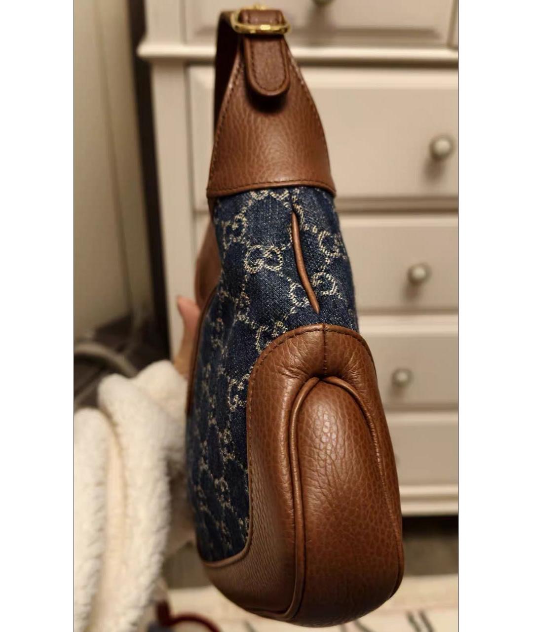 GUCCI Синяя сумка с короткими ручками, фото 3