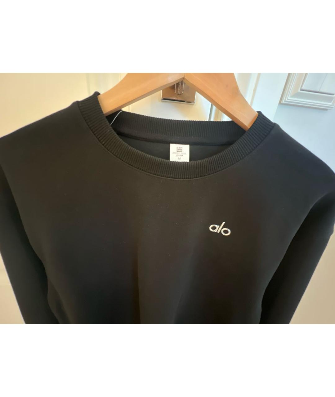 ALO YOGA Черный хлопковый спортивные костюмы, фото 3