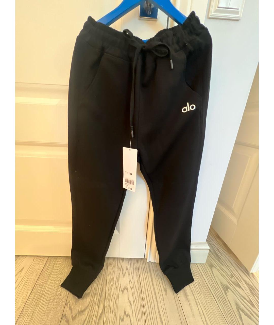 ALO YOGA Черный хлопковый спортивные костюмы, фото 2