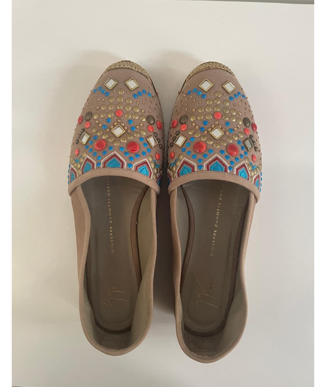 GIUSEPPE ZANOTTI DESIGN Бежевые замшевые эспадрильи, фото 3