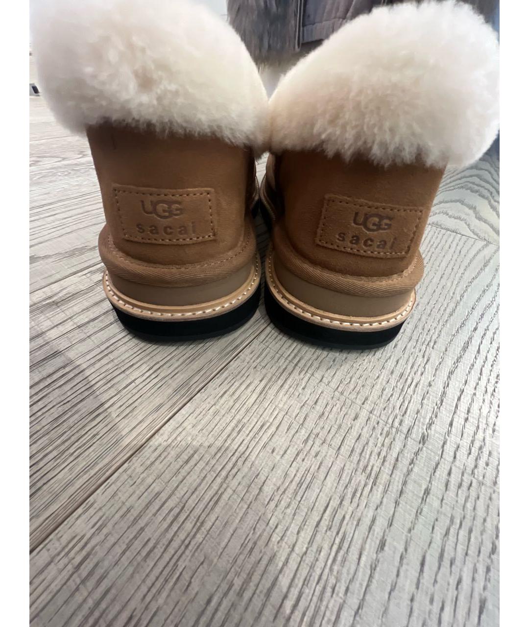 UGG AUSTRALIA Коричневые нубуковые лоферы, фото 3