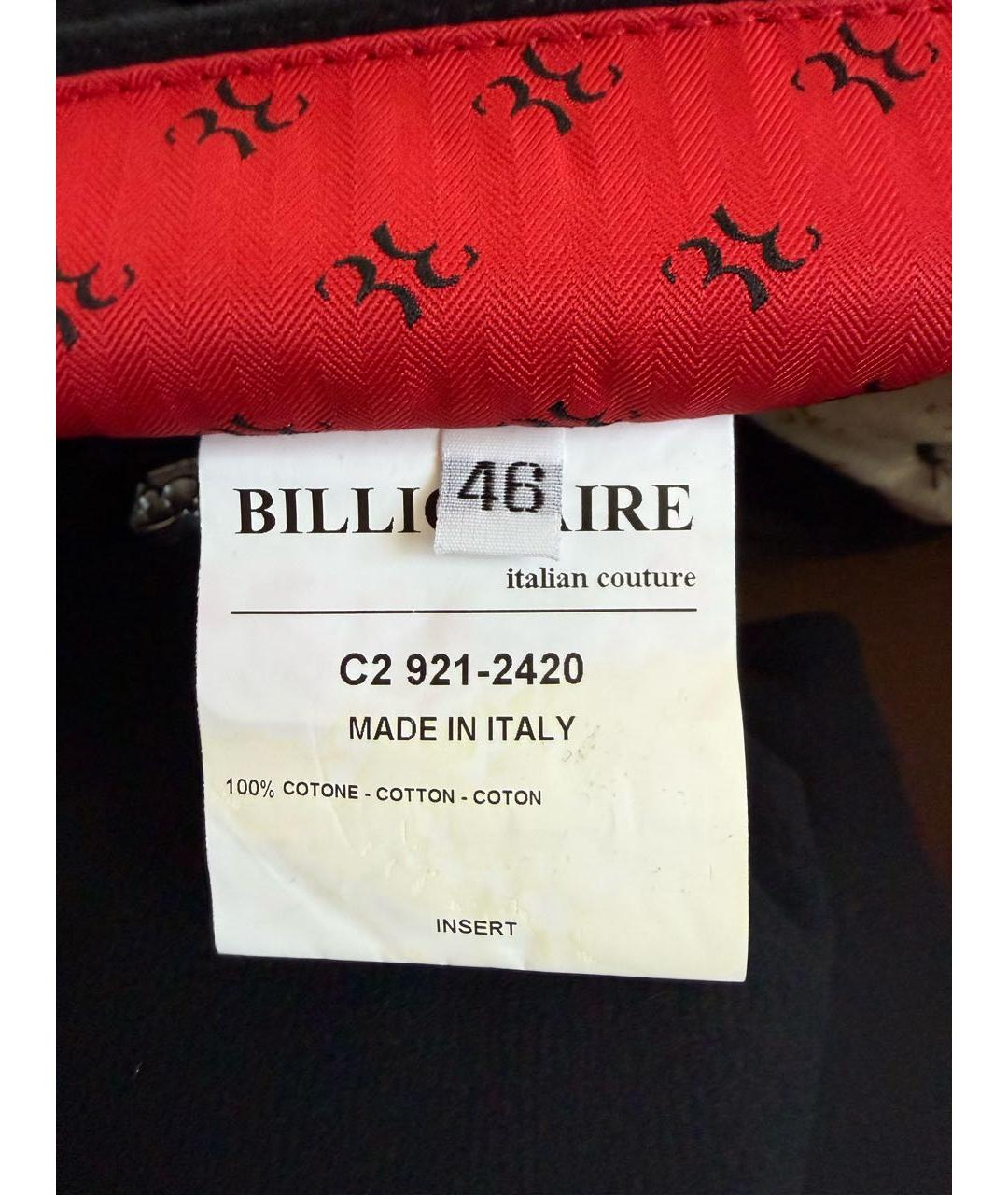 BILLIONAIRE Черные хлопковые прямые джинсы, фото 5