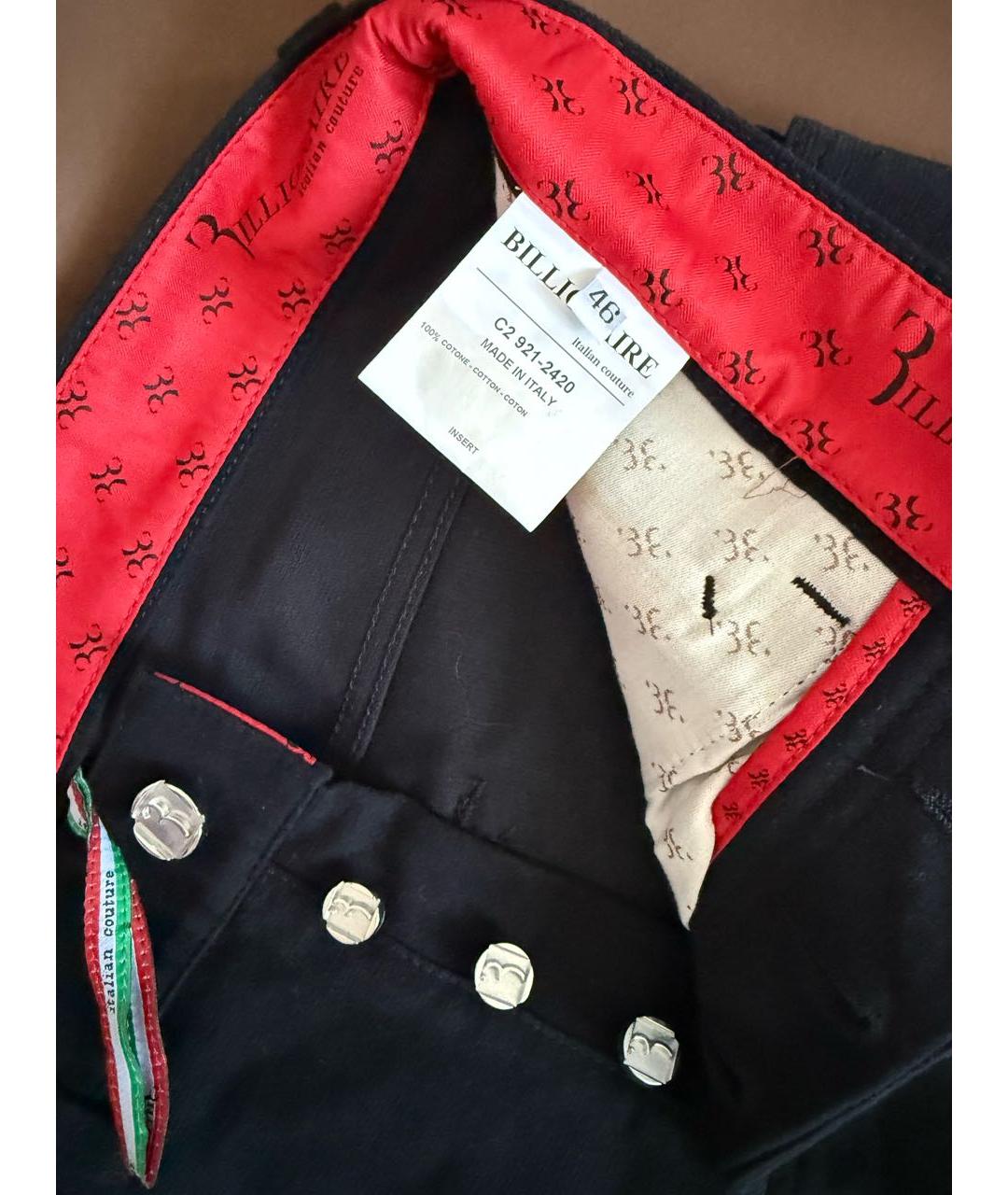 BILLIONAIRE Черные хлопковые прямые джинсы, фото 4