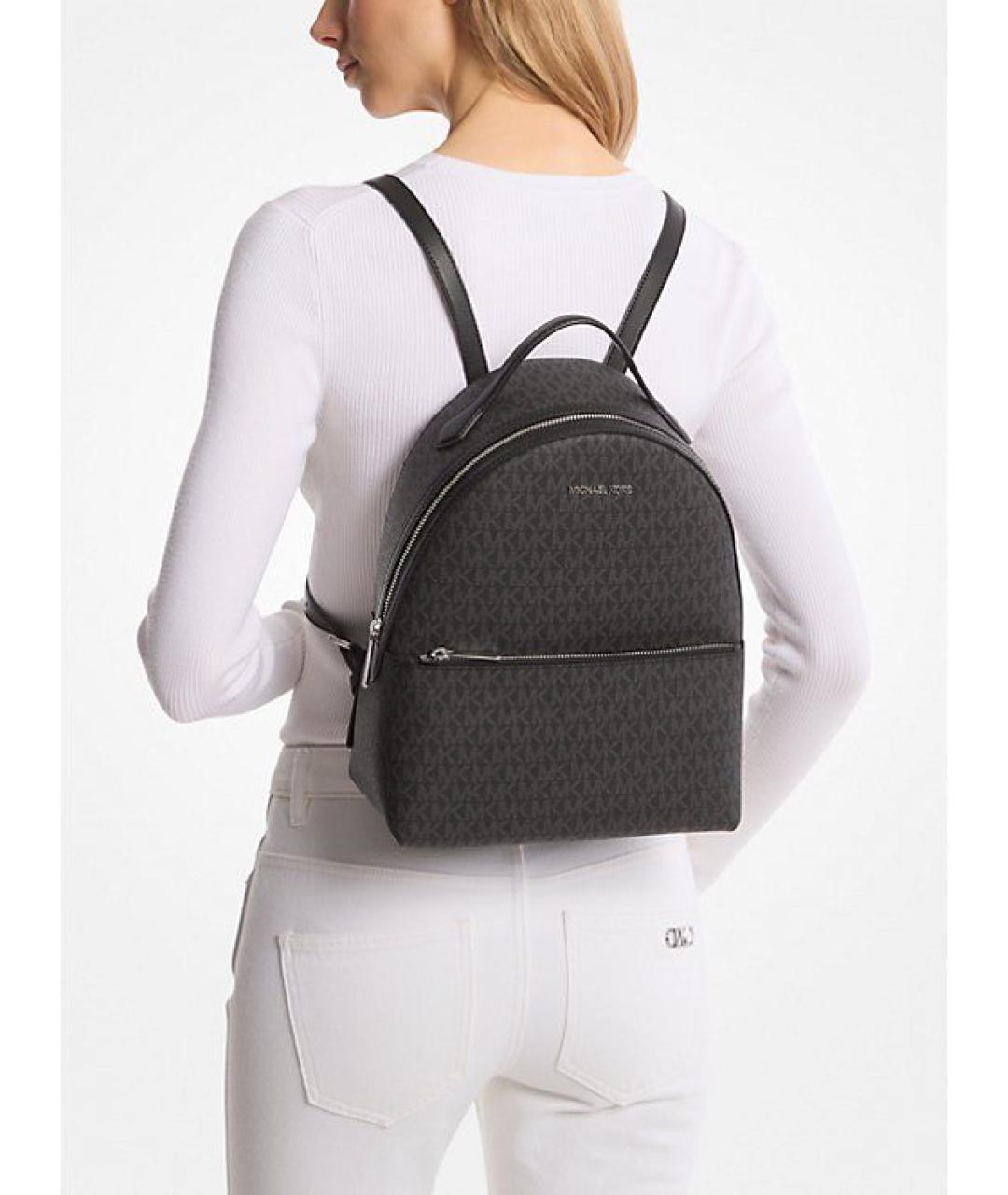 MICHAEL KORS Черный рюкзак из искусственной кожи, фото 4