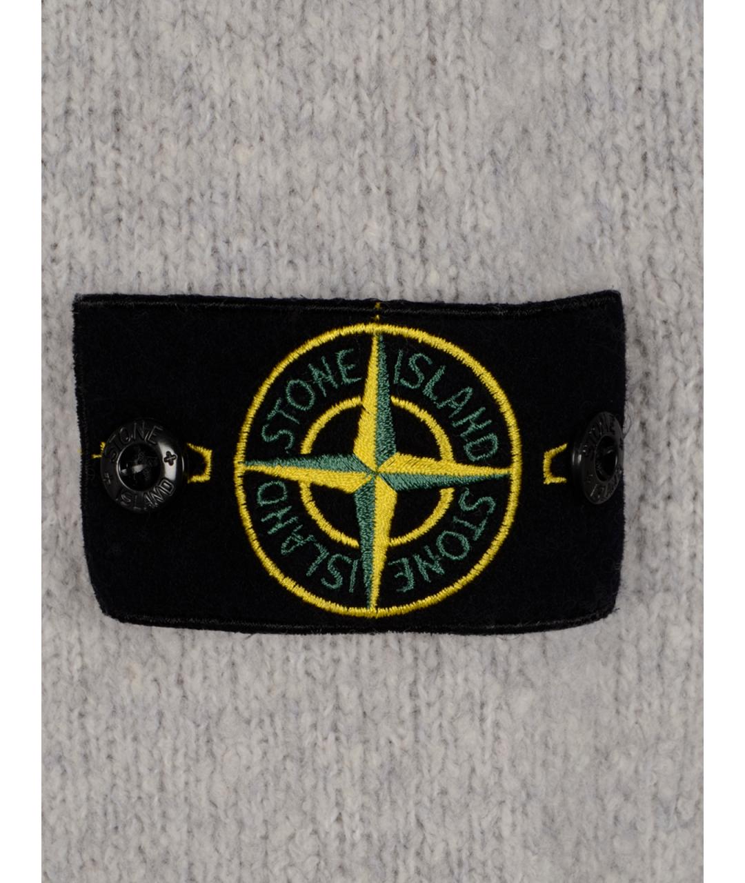STONE ISLAND Серый шерстяной джемпер / свитер, фото 2