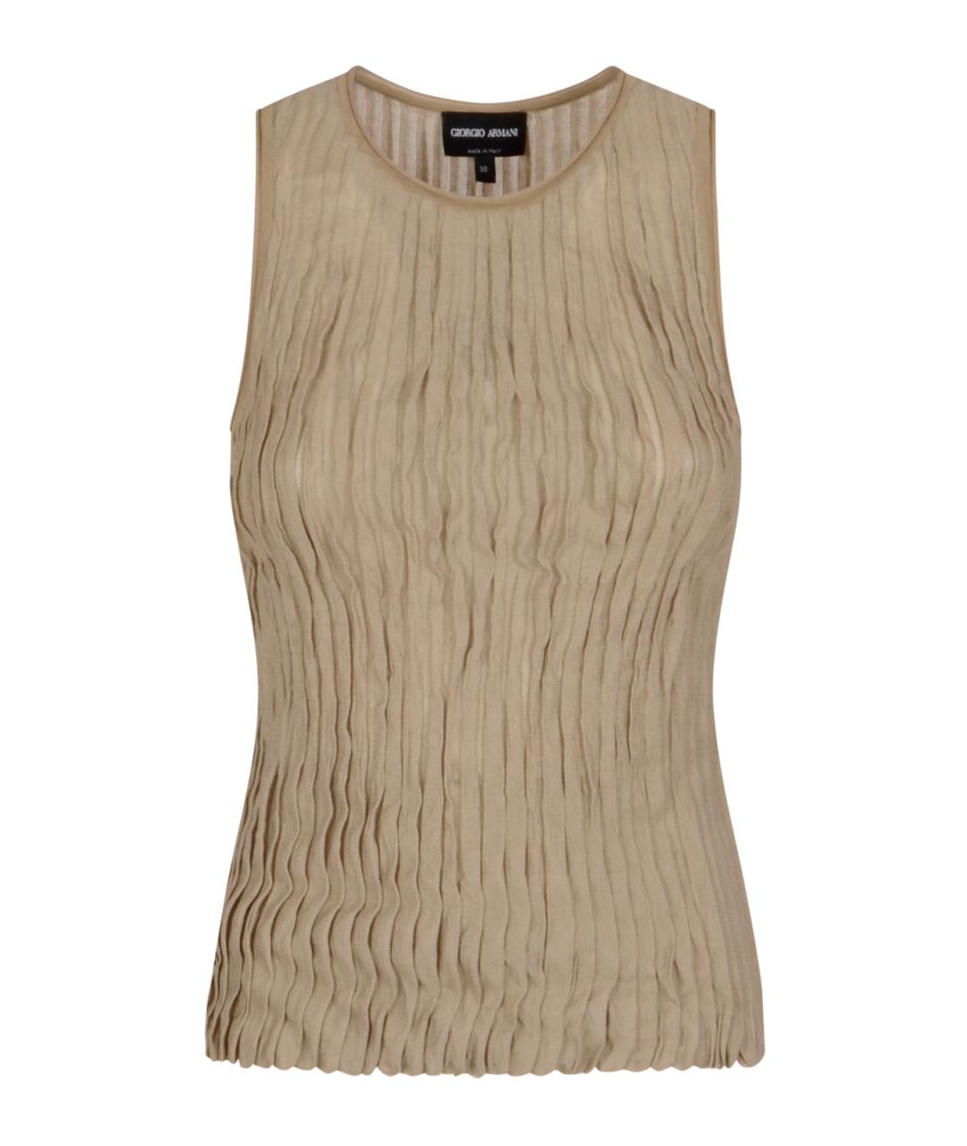 GIORGIO ARMANI Бежевая майка, фото 1