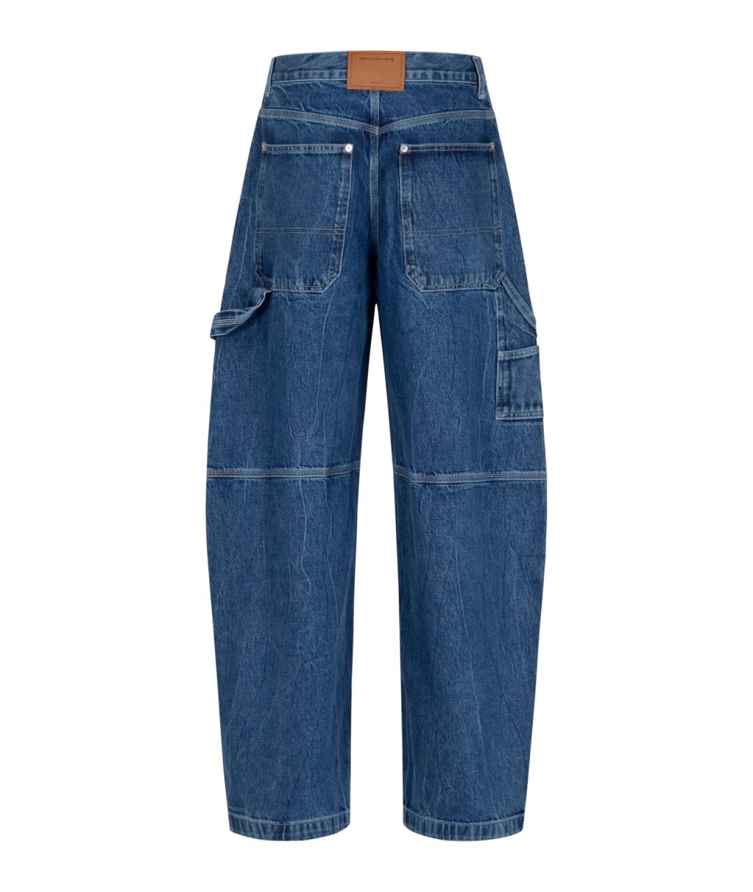 ALEXANDER WANG Синие хлопковые прямые джинсы, фото 2