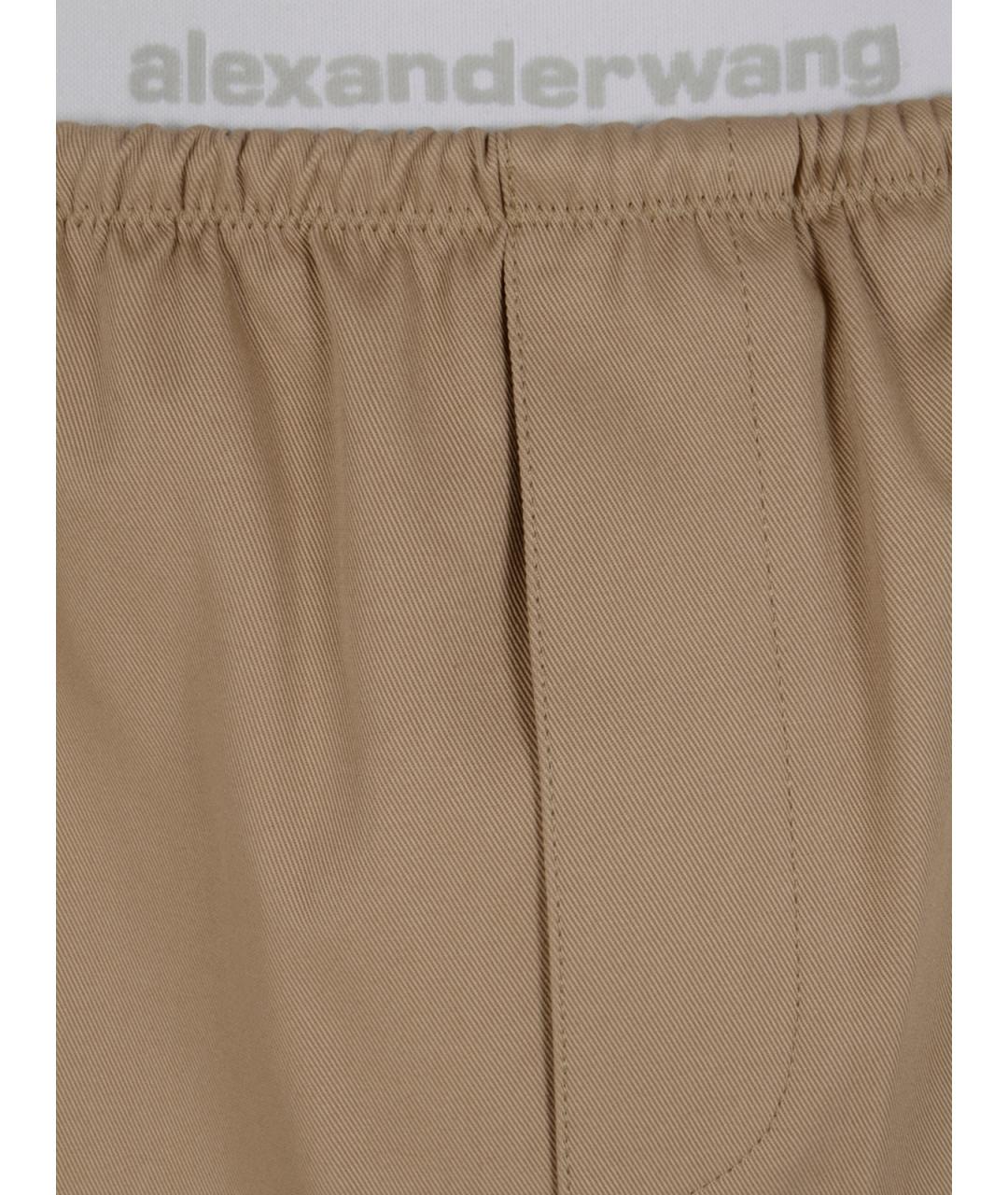 ALEXANDER WANG Бежевая хлопковая юбка мини, фото 3