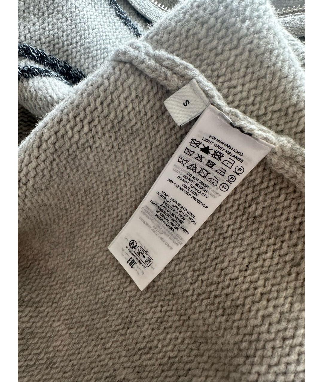 J.W.ANDERSON Серый шерстяной кардиган, фото 6